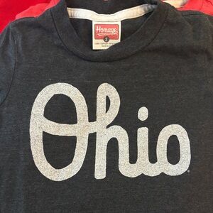 HOMAGE Kids Ohio Tee - Charcoal and White